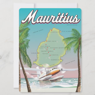 Mauritius vintage travel poster