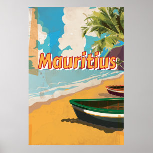 Mauritius Vintage vacation Poster