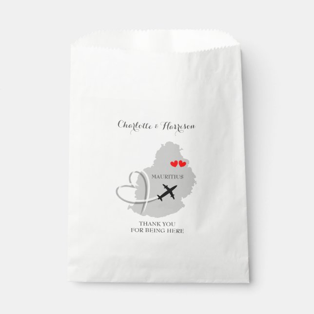 Mauritius Weddings Celebration Favour Bag (Front)