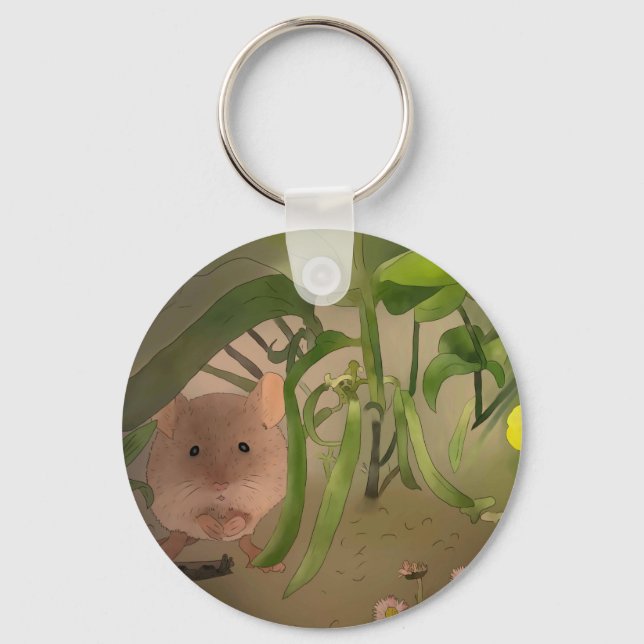 Maus im Bohnenfeld Keychain (Front)