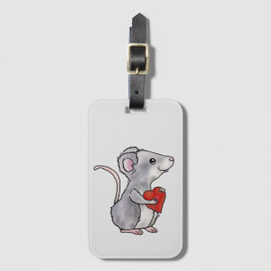 Maus mit Herz  Wiederverwendbare Einkaufstasche Luggage Tag