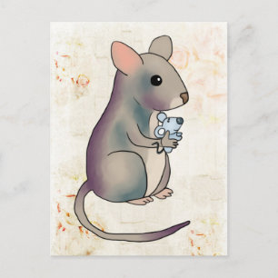 Maus mit Maus Postcard