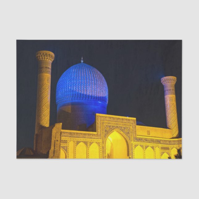 Mausoleum of Amir Timur - Samarkand, Uzbekistan Tissue Paper (Front)