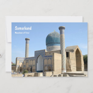 Mausoleum of Timur in Samarkand, Uzbekistan Card