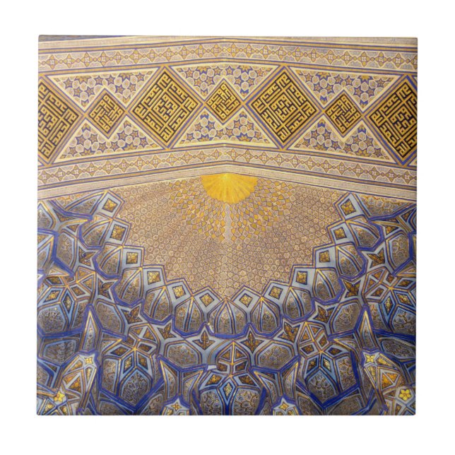 Mausoleum of Timur in Samarkand, Uzbekistan Tile (Front)