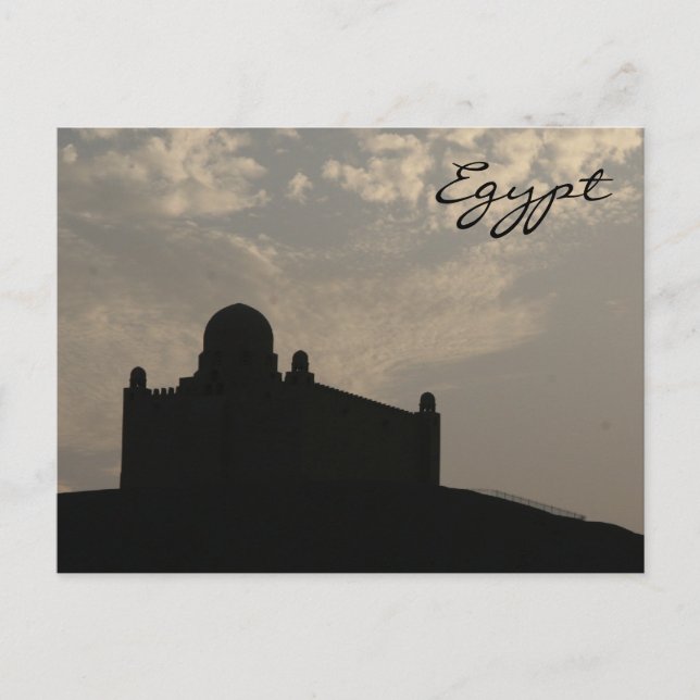 mausoleum silhouette postcard (Front)