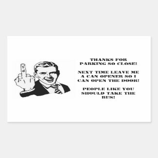 Mauvais autocollant de stationnement de conducteur