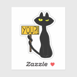 Mauvais Boogie -Le Chat- "Vous ?!!" Autocollants d