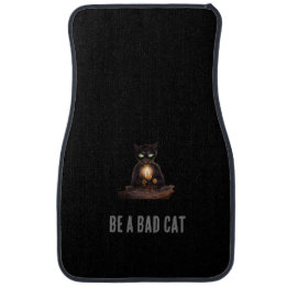 Mauvais chat noir Ensemble de tapis de voiture