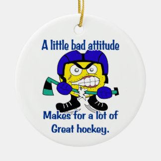 Mauvais ornement d'arbre d'hockey d'attitude