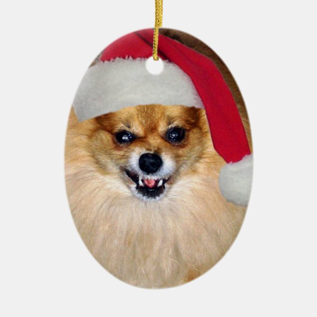 Mauvais ornement de Noël de Père Noël (Devant)