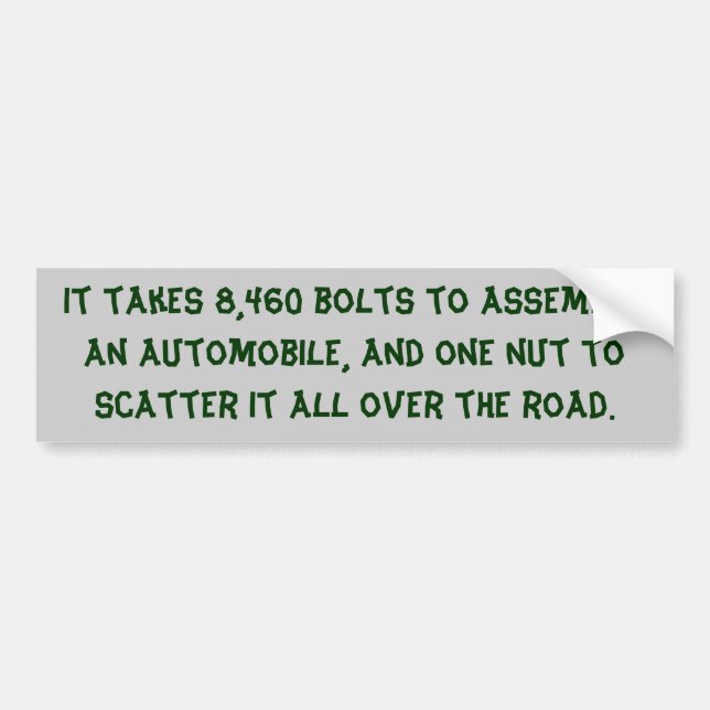 Mauvais pilote de texte vert, autocollant de pare- (Devant)
