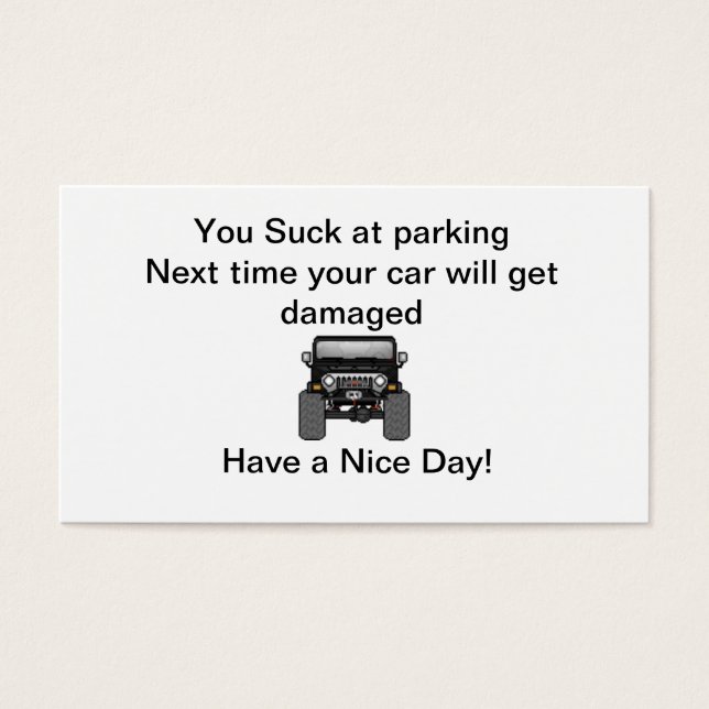 mauvais stationnement (Devant)