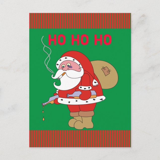 Mauvaise carte postale de Noël du Père Noël (Devant)