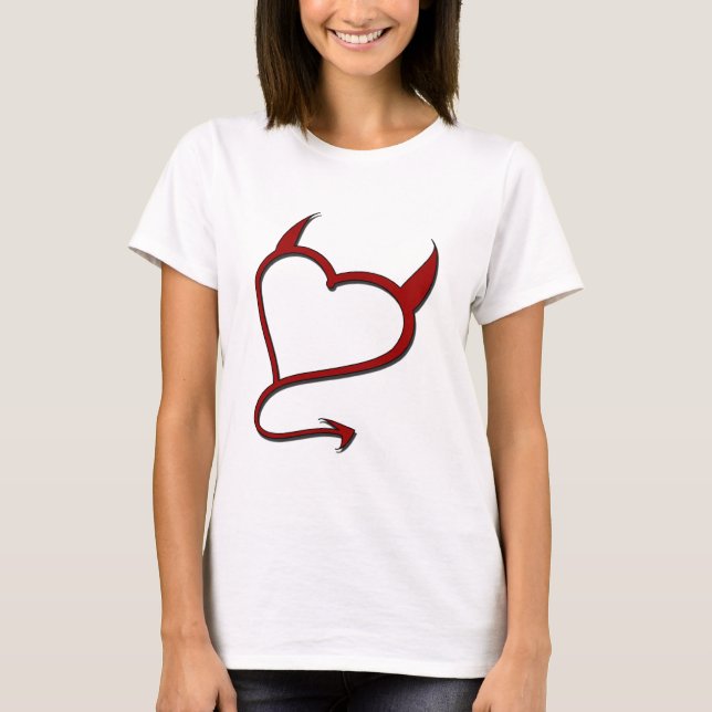 Mauvaise fille - petit T-shirt de diable (Devant)
