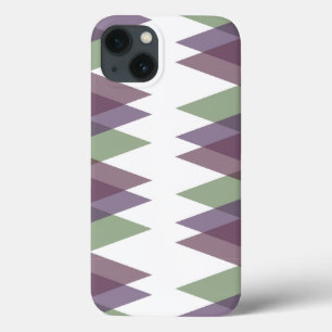 Mauve and green triangles Case-Mate iPhone case