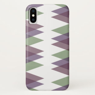 Mauve and green triangles Case-Mate iPhone case