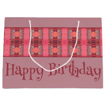 Mauve And Peach Patterned Designer