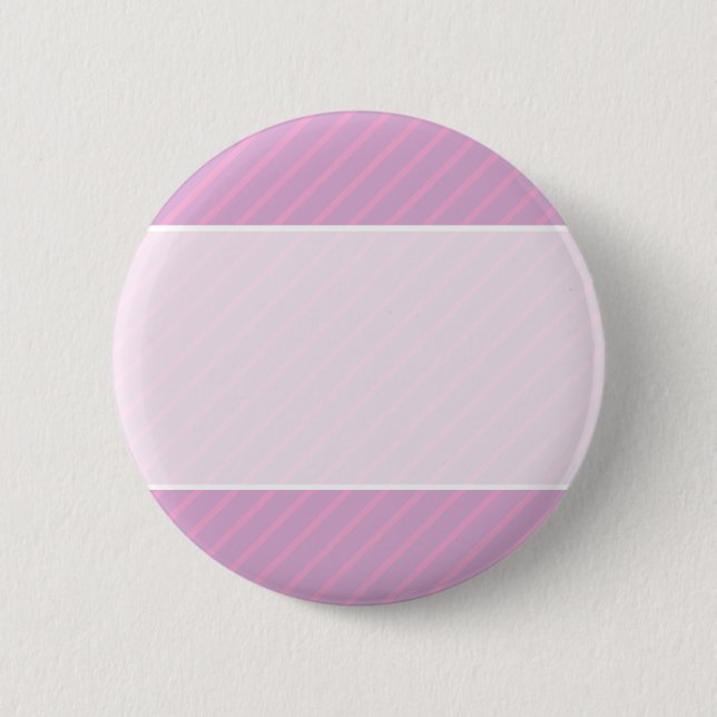 Mauve and Pink Diagonal Striped Pattern. 2 Inch Round Button (Front)