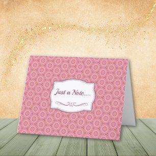 Mauve and Pink Pattern Note Cards