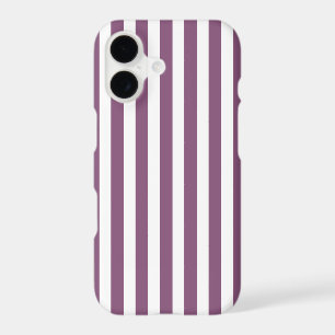 Mauve and white candy stripes