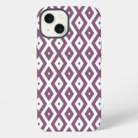 Mauve and white diamond pattern Case-Mate iPhone c