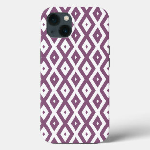 Mauve and white diamond pattern Case-Mate iPhone c 13 Case
