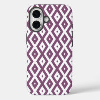 Mauve and white diamond pattern