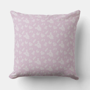 MAUVE BABY BIB DIAPER ONE PIECE OUTFIT THROW PILLOW