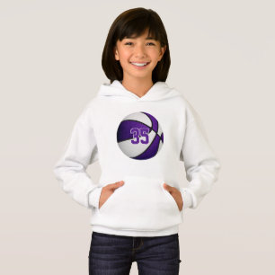 mauve blanc enfants maillot numéro de basket-ball