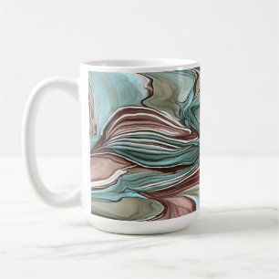 Mauve Blue Aqua Swirling Mug