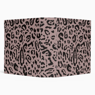 Mauve Blush Pink Cheetah Leopard Animal Print Binder