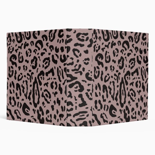 Mauve Blush Pink Cheetah Leopard Animal Print Binder (Background)