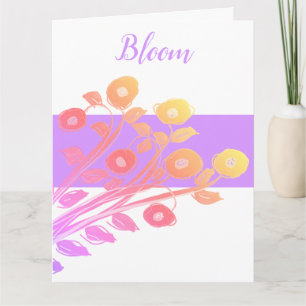 Mauve Bonne Carte Papier Anniversaire Girl
