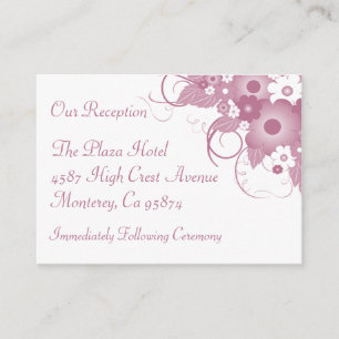 Mauve Bouquet Reception Profile Card
