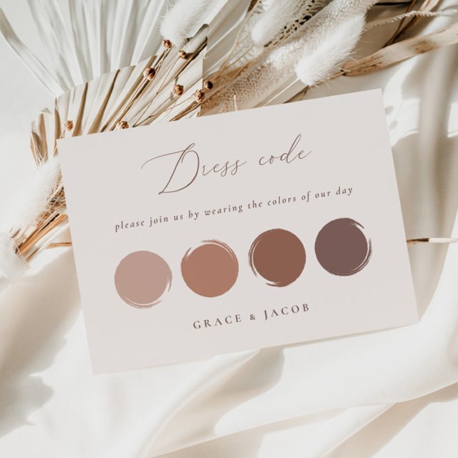 Mauve, Brunt Orane & Bronze Rose Dress Code Card (Mauve, Brunt Orane & Bronze Rose Dress Code Card)