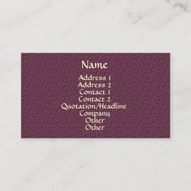 Mauve Bubbles Motif Élégant Carte de visite (Devant)