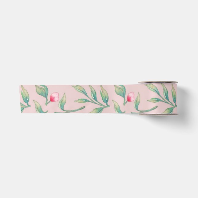 Mauve Chalk Wedding Satin Ribbon (Front)