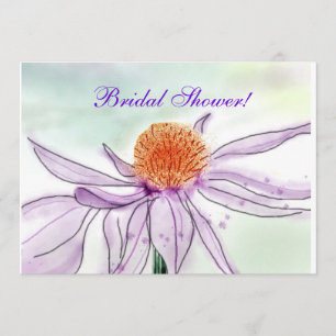 Mauve Cornflower Bridal Shower Invitation
