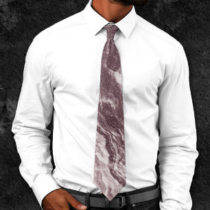 Mauve Crystal Agate Dusty Rose Pink Marble Stone Tie