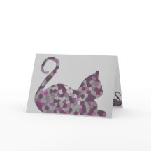 Mauve CrystalKatz Greeting cards