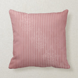 Mauve Damask Throw Pillow 20" x 20"