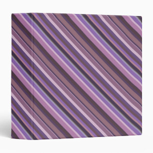Mauve diagonal stripes binder