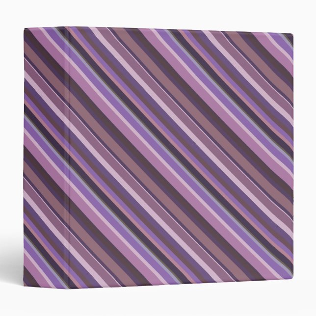 Mauve diagonal stripes binder (Front/Spine)