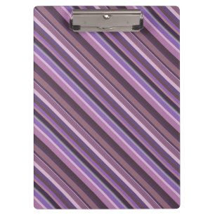 Mauve diagonal stripes clipboard
