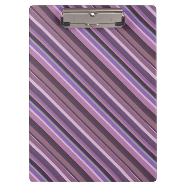 Mauve diagonal stripes clipboard (Front)