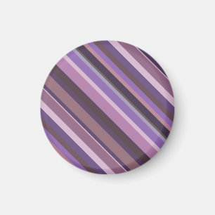 Mauve diagonal stripes magnet