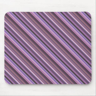 Mauve diagonal stripes mouse pad