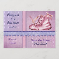 Mauve Dreams Shower Invitation pour bébé fille