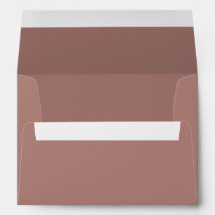 Mauve / dusty rose minimalist fall autumn wedding envelope